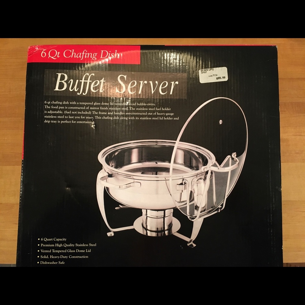 Brand New 6-qt Stainless Steel Chafing Dish